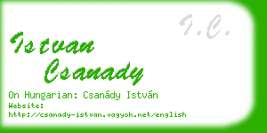 istvan csanady business card